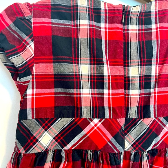 Hanna Andersson Red Plaid Fancy Dress, Size 100 (5) - Picture 3 of 4